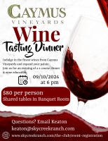 Caymus Vineyards Dinner & Wine Tasting